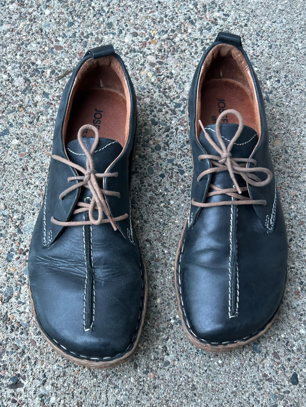 Josef Seibel Women's Rosalie 50 Moccasin Oxfords in Dark Leather EU 40, US 9-9.5